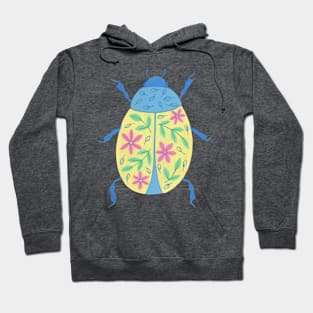 Floral beetle bug painting Hoodie